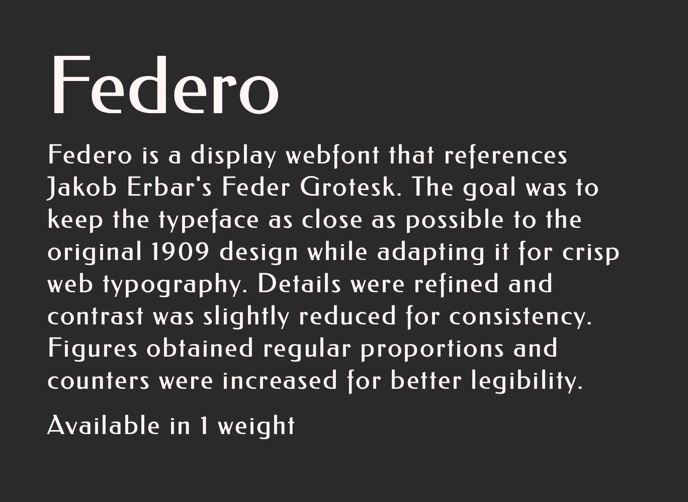 Federo Font