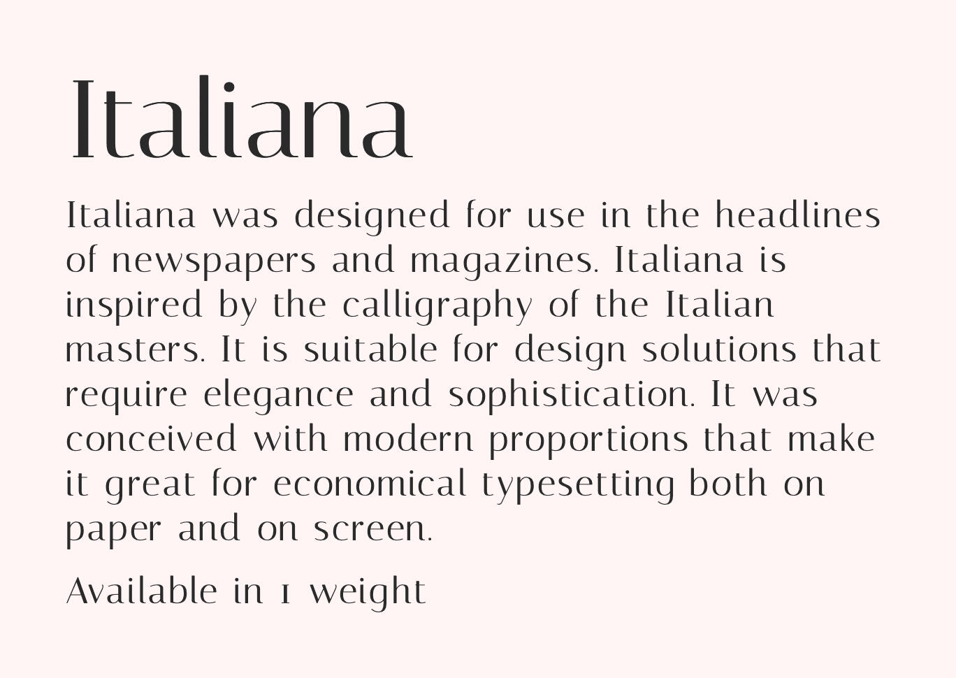 Italiana Font