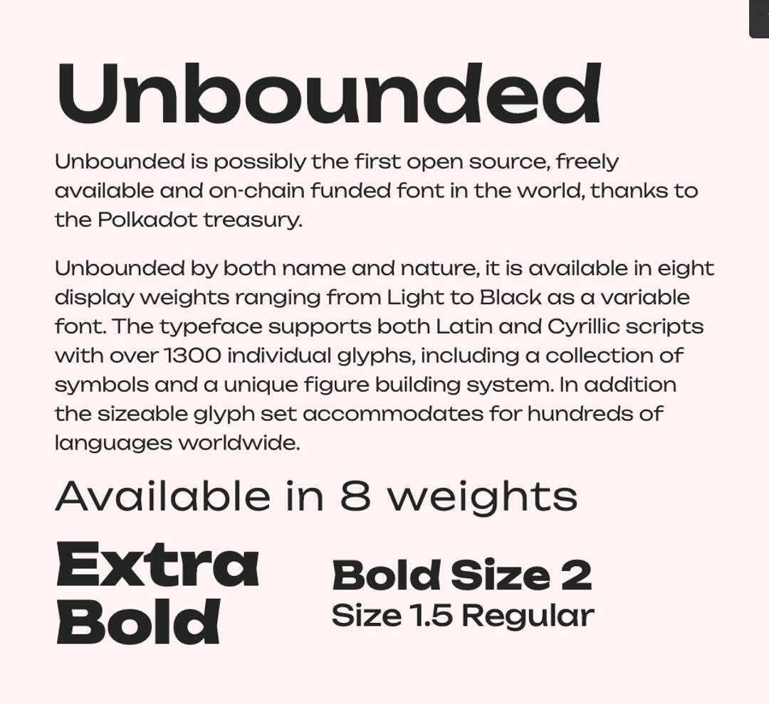 Unbounded Carrd Font